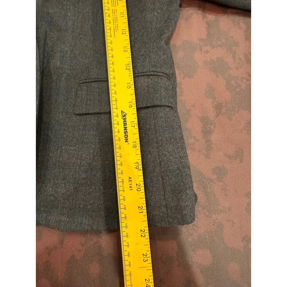 Theory Women's Charcoal Gray‎ Wool Blend Blazer Suit Jacket Size 10